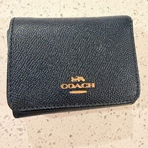 Coach Midnight Blue Leather Wallet